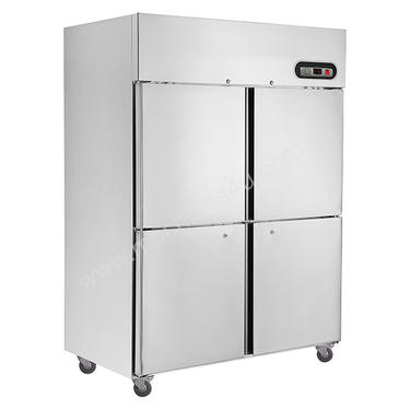 F.E.D. SUF1000 4 x 1/2 Doors S/Steel Upright Freezer