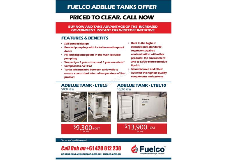caption Self Bunded Fuel Adblue Tanks/Combo Tanks