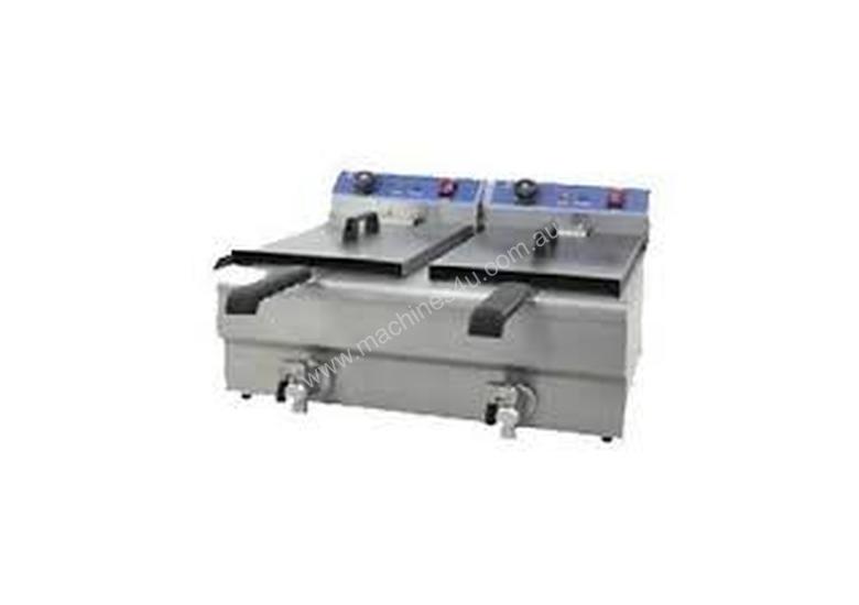 caption Royston double tank fryer with oil tap 20lt : FRY20LT