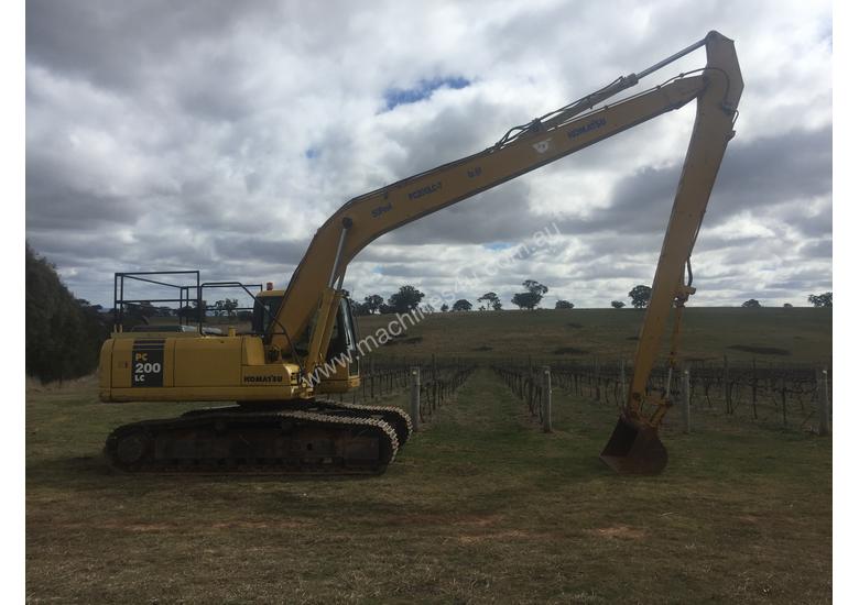 caption Long reach Excavator