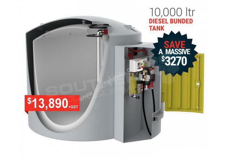 caption Bunded Diesel Fuel Tank 10,000L Fully Certified for Australia 240V TFBUND