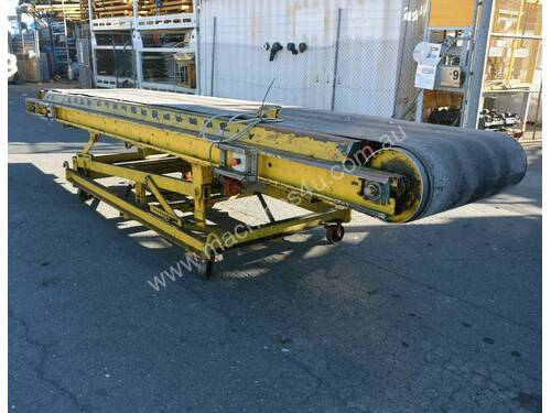 Powered 4650 long rubber 910(w) belt Conveyor adjustable height & angle 3 phase