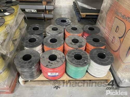 Electrical Cable, Qty of 13 Reels, Various Sizes/Colours