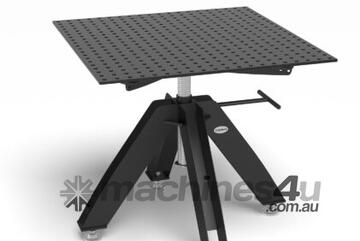 Rotating table height adjustable static incl. Perforated plate 1000x1000x12