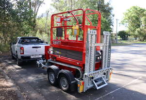 Swift TS06E Electric Rough Terrain Tracked Scissor lift and Trailer Package