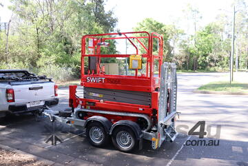 Swift TS06E Electric Rough Terrain Tracked Scissor lift and Trailer Package