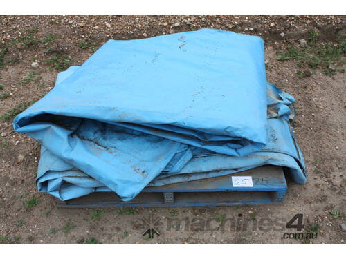 Two x Blue Tarps on Pallet