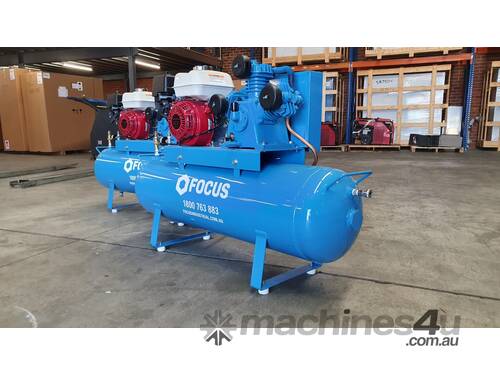 70L 6HP Honda Petrol Piston Air Compressor, 145 psi 356lpm, Australian Made, Triple Piston