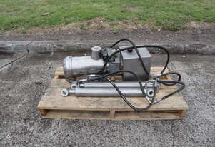 Pair of Stainless Hydraulic Cylinders Rams with Power Pack - 500mm Stroke