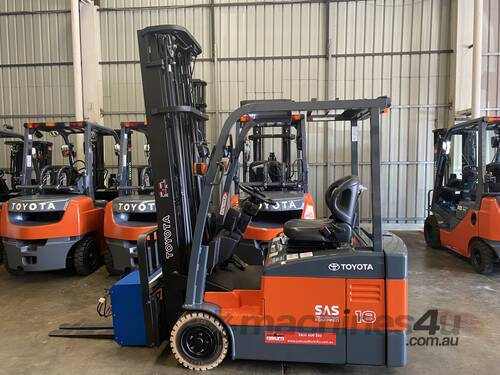  TOYOTA 7FBE18 68834 1.8 TON 1800 KG CAPACITY ELECTRIC FORKLIFT 6000 MM 3 STAGE MAST