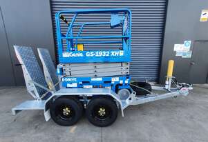 New Genie GS1932XH 19ft Scissor Lift on Bullant Trailer Package