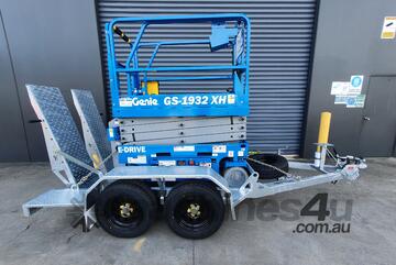   Genie GS1932XH 19ft Scissor Lift on Bullant Trailer Package