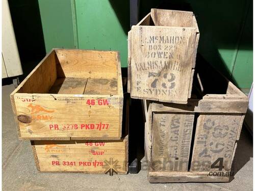 QTY OF TIMBER BOXES