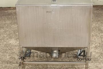 Stainless Steel Mobile Hopper Bin