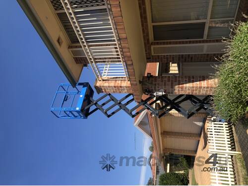 caption New Lightweight narrow mini scissor lift