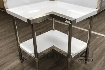 Wbcb6 0900/A Corner Workbench, 150Mm Splashback & Undershelf