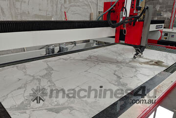 Versatile 5 Axis Water Jet Cutter - Cuts Metal, Stone, and More