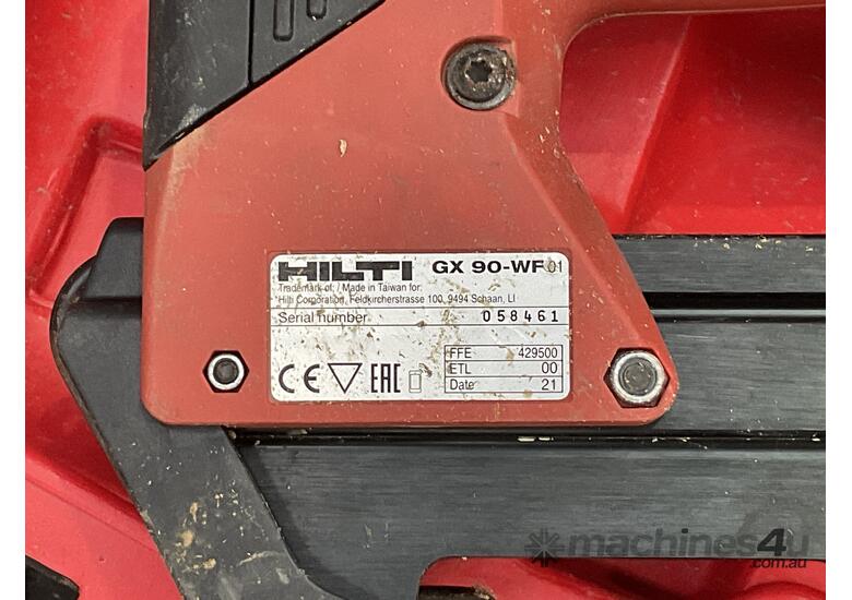 caption Hilti GX 90-WF Cordless Framing Nail Gun