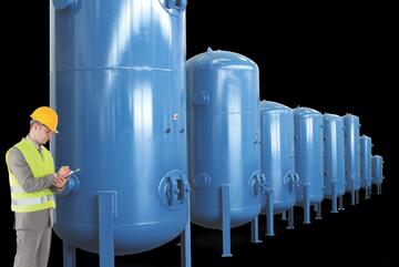 530 LITRE VERTICAL AIR COMPRESSOR RECEIVER TANK