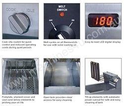 caption Electric Fryer Austheat AF812 Single Pan 2 Baskete