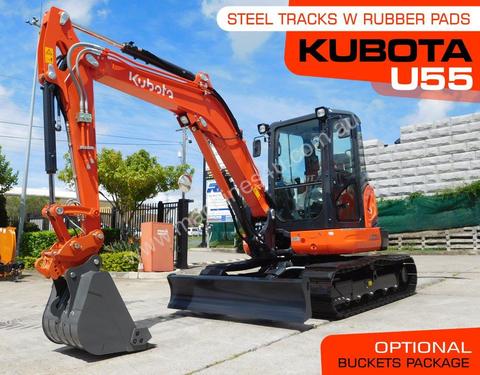 U55 5.5 Ton Excavator 10hrs with Rubber pads #2189