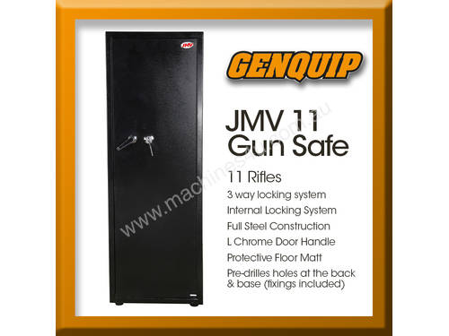 JMV 11 Gun Safe Rifle Firearm Storage Lock Box 