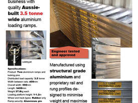 New 3.5 tonne Aluminium loading ramps (extra wide) - picture2' - Click to enlarge