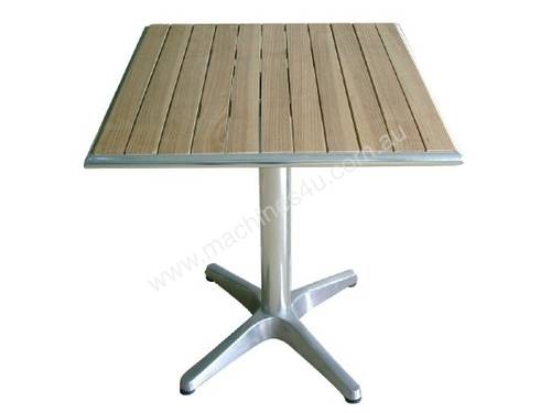 Bolero 60cm Square Ash Table with Aluminium Rim & Pre-treated top 3kg base