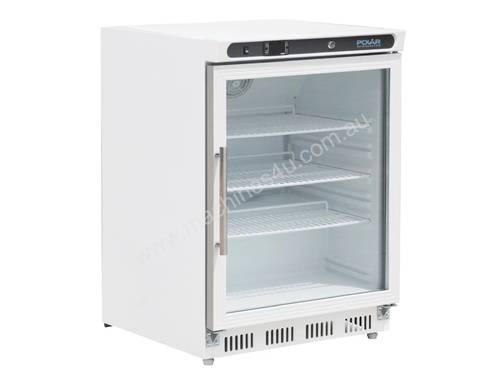 Polar CD086-A - Glass Door Display Unit 150Ltr Undercounter Fridge