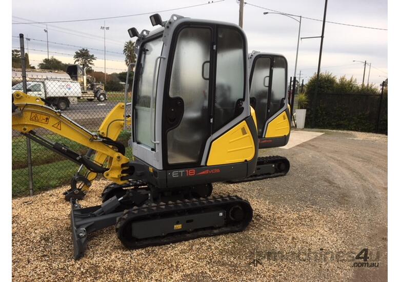 caption WACKER NEUSON 2025 ET18 VDS Cabin Excavator 5 YEAR WARRANTY (2100KG)