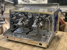 ASTORIA RAPALLO 2 GROUP BLUE & GOLD ESPRESSO COFFEE MACHINE - picture1' - Click to enlarge