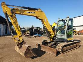 YANMAR VIO80 8T EXCAVATOR WITH STEEL TRACKS, HITCH BUCKETS AND 3500 HOURS - picture0' - Click to enlarge