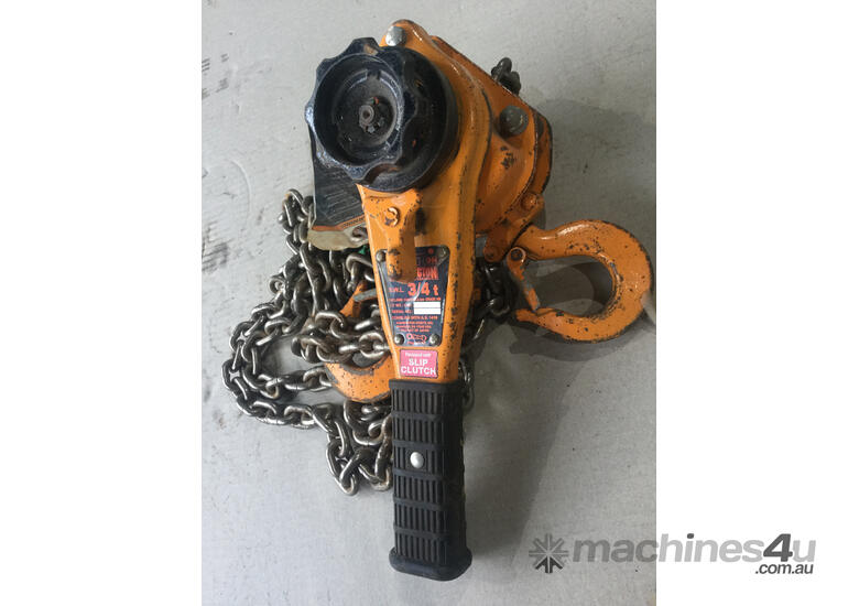 Used Harrington Harrington Chain Lever Block 3 4 Tonne x 1 5 metre