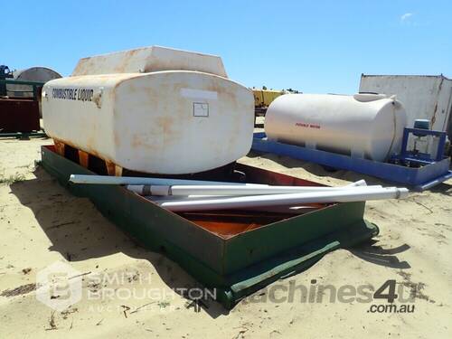 SKID MOUNTED DIESEL TANK WITH POLY PIPE