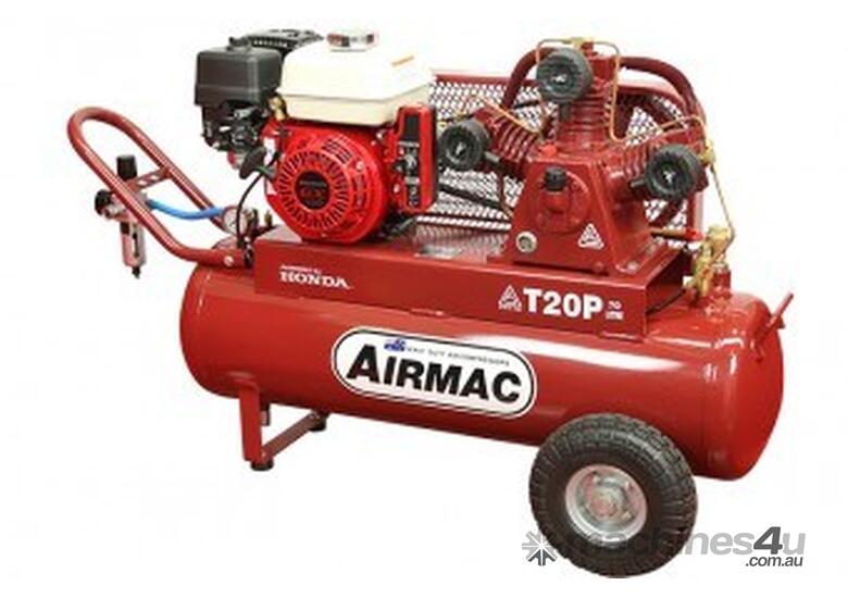 caption Airmac T20P-H 6.5 Air Compressor with Electric Start