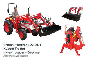 Kubota 26hp 4WD Diesel Tractor + FEL + Backhoe