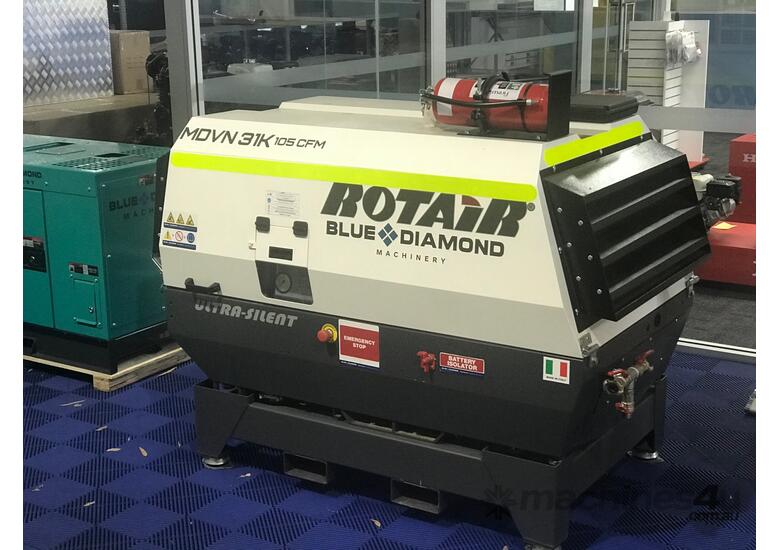 Portable Silent Box Compressor 23 HP 75CFM Rotair DS 22Y