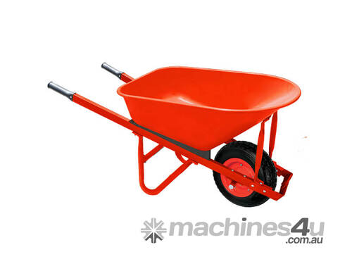 HD Steel Tray Wheelbarrow with Narrow Puncture Proof Steel Wheel (WBR303)