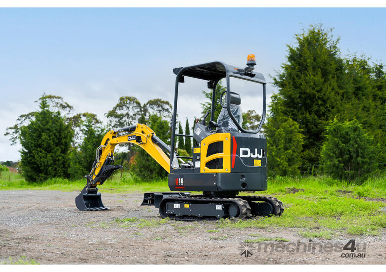 caption DJJ U18 - 1.9T Mini Excavator | Yanmar Engine | 4 Free Attachments Included!