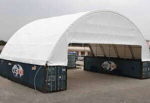 New 18m x 12m Double Trussed Container Shelter Workshop Igloo Dome