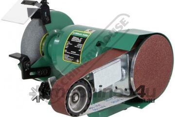 AA362W8 Industrial Bench Grinder with Linisher 200mm Fine Wheel & 50 x 915mm Linishing Attachment 0