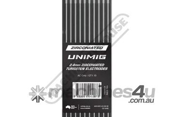 2.4mm Tig Tungsten Electrode - Zirconiated White WZ8 PTR0006-24 Electrode Sold as 10PKT