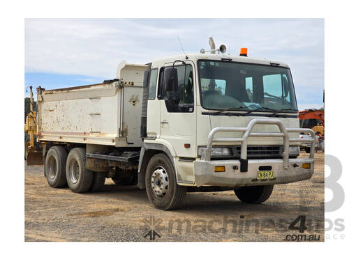   LIVE ONLINE AUCTION - 10/1997 Hino FS1K Series 6x4 Tipper Truck 2d Cab Chassis White Turbo Diesel
